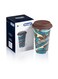 Thermal Mug with Silicone Lid, 300ml Double-Wall Ceramic Coffee Mug, Microwave &amp; Dishwasher Safe