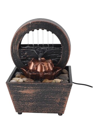 Tabletop Fountain, Indoor Waterfall Tabletop Fountain, Desk Fountain with LED Lights, Chinese Water Feature River Rocks, Water Fountains, for Home Office Decor Relaxation Yoga