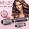 PrecisionWare Enzo EN-747 Rotating Hot Air Brush, 2-In-1 Styling Tool With Dual Brush Attachments, Hair Dryer, Curler &amp; Volumizer, Frizz Control &amp; Shine Boost, Intl Version