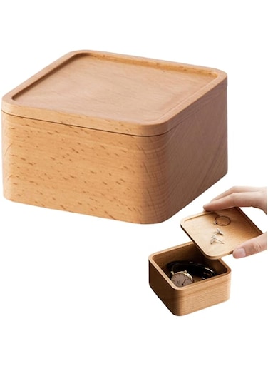 【TTQK】Wooden watch box wooden gift box jewelry box small packaging box headset box data cable box