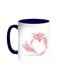 Romantic Printed Coffee Mug Blue/White