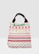 Printed Insulated Canvas Lunch Bag Multicolor 23x20x16centimeter