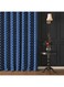 Story@Home 215 Cm Faux Silk Hexagon Pattern 100% Blackout Foil Grommet Door Curtain, Blue, 1 Piece
