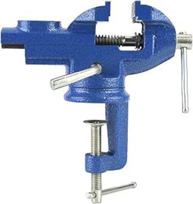 Table Vise, Aluminum Alloy Small Clamp Hobby Jewelry Work 70 MM - DIY Table Vice Miniature Vise Small Jewelers Hobby Clamp On Bench Vice Tool Drill Clam