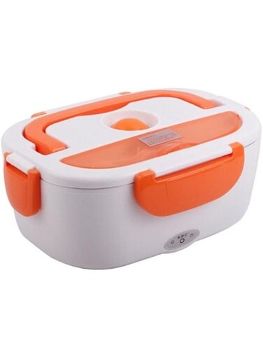 Dubai Gallery Electric Lunch Box Orange/White 235X175X110Millimeter