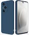 Case for Honor 300 Pro 5G, Liquid Gel Rubber Bumper Case with Soft Microfiber Lining Cushion Slim Shockproof Protective with Camera Protection Cover for Honor 300 Pro (Blue)