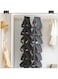 THE WHITE SHOP Hanging Organiser Shoe Rack Hanging Shoe Organiser, 117 x 32 cm, Shoe Storage with 12 Pockets, Organiser System for the Door, Shoe Rack Door for Shoe Storage(BLACK)