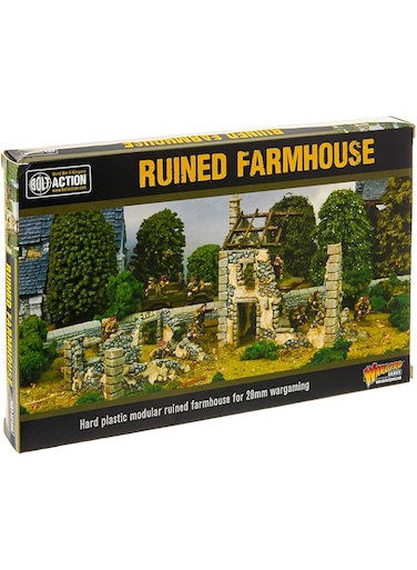 Warlord Games Bolt Action Ruined Farmhouse 1:56 WWII Military Wargaming Diorama Plastic Model Kit