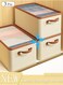3 Pieces Foldable Closet Storage Organizer Washable Closet Storage Box with Carrying Handles Cube Storage Bin for Clothes Wardrobe Home Bedroom Office