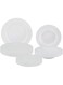 Shallow Cuisine Art 18-Piece Bone China Dinnerware Set &ndash; Elegant &amp; Durable Dinner Set &ndash; Includes 22.5cm Dinner Plates, 17cm Side Plates &amp; 16cm Soup Plates Luxury Dining &amp; Dinner Place Setting