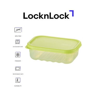 LocknLock Fresh Block Rectangle Container 330ml &ndash; 31-Day Freshness Solution, Antibacterial, Airtight &amp; Stackable