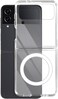 Acrylic TPU+PC Magnetic Clear Case for Samsung Galaxy Z Flip4 Case Compatible with Mag safe Wireless Charge Clear Shockproof Drop-Proof Samsung Galaxy Z Flip 4 2022 Case