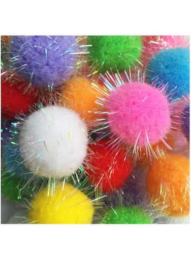 Rimobul Assorted Color Sparkle Balls My Cat's All Time Favorite Toy, 20 Piece