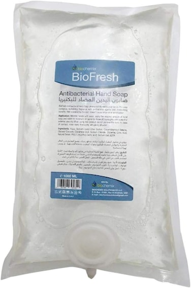 BioFresh Antibacterial Hand Soap Liquid Refill - 1000ml (1L)   Gentle &amp; Moisturizing Hand Wash   Made in UAE