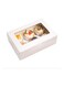 12-Piece 6-Cavities Kraft Paper Cupcake Box With Inserts White/Clear 24cm