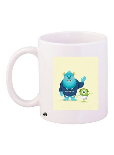 Monsters University Printed Coffee Mug White/Blue/Beige