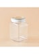 Tik Tak Square Shaped Cookie Jar With Lid Clear/Silver