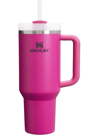 H2.0 Tumbler with Handle &amp; Straw 40 oz   Twist-On 3-Way Lid   Cupholder Compatible for Travel   Insulated Stainless Steel Cup   BPA-Free   Fuchsia