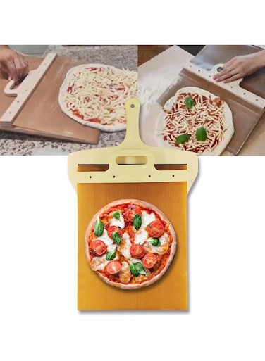 Pizza Peel - Pala Pizza Scorrevole, The Pizza Peel That Transfers Pizza Perfectl, Pizza Paddle with Handle, Pizza Spatula Paddle for Indoor &amp; Outdoor Ovens, Non-stick