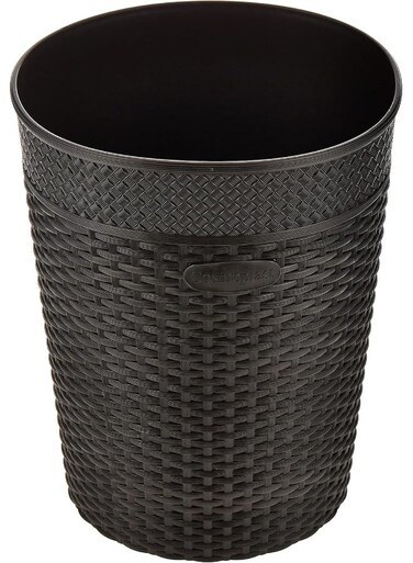 6L Cedarattan Round Waste Basket (Dark Brown) Dark Brown 6.0Liters
