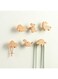 6PCS Wooden Wall Hook, ecorative Wall Hooks Nursery Wall Hooks Dinosaur Coat Hooks Natural Wood Hooks Kids Room Hooks Creative Wall Hooks for Nursery Classroom Bedroom Playroom Living Room Decorations