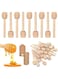 CHOSEN BY LUCK 100pcs Mini Wooden Honey Dipper Sticks, 3 Inch Honey Stirrers for Honey Jar Dispense Drizzle Honey, Wedding Party Favors