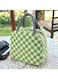 Small Insulated Waterproof Lunch Bag Thermal Reusable Lunch bag For Office Work School College Travel Picnic Small Cooler Tote Bag for Men Women Boys Girls Indoor Outdoor 23 20 14CM Checkered Green