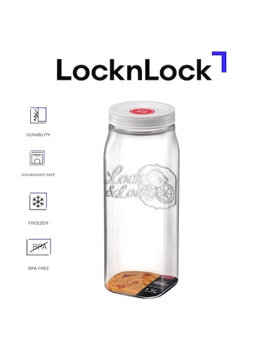 &amp; LOCK LocknLock 1.3L Door Pocket Canister &acirc;&euro;&ldquo; BPA-Free Food Container with Silicone Seal for Freshness