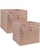 Dii Non Woven Storage Collection Polka Dot Collapsible Bin Large Set, 13X13X13 Cube, Pink &amp; Gold, 2 Piece