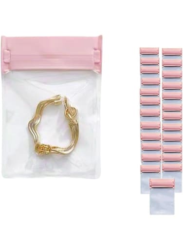 25 PCS Anti Tarnish Jewelry Bags, EVA Plastic Packing Bags, Transparent Sealable Pouches Ziplock Storage Bags, Resealable Poly Bags for Holding Jewelries, Earing, Link Chain, Necklace(2.7"x3.9")