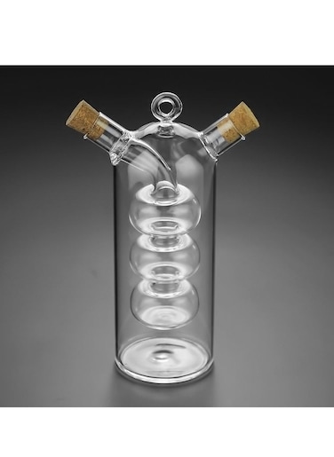 Oil And Vinegar Bottle Bubbles Design Oil and Vinegar Bottle 2 in 1 Oil and Vinegar Bottle High Borosilicate Glass Clear