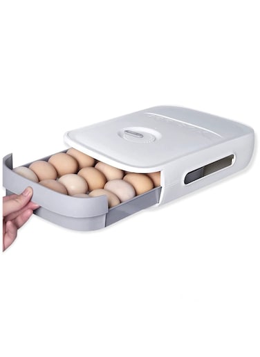 Egg Storage Box for Refrigerator White