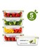 Fresh Oven-Safe Glass Rectangular Container 1040ml (PACK of 5) &acirc;&euro;&ldquo; Airtight, Leakproof &amp; Heat-Resistant