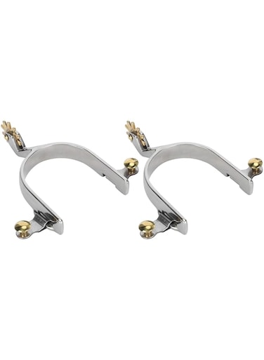 Luocute Spurs for Cowboy Boots, 1Pair Horse Spurs for Men Women, Stainless Steel Boot Spurs, Western Cowboy Spurs with Gear, Retro Spurs for Equestrian Training, Equestrian Competition