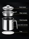 Oil filter pot for household use, large capacity kitchen, oil filter pot, oil storage tank