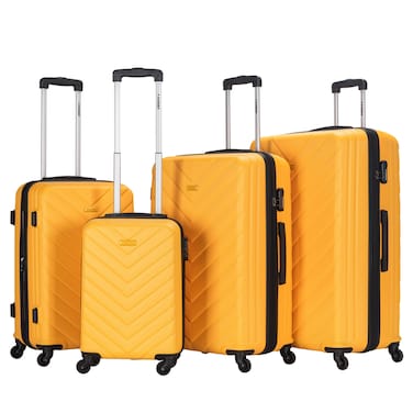 STARGOLD Luggage Set of 4, ABS Hard Shell Suitcase with Expandable Zipper, 360&deg; Spinner Wheels, Number Lock, Lightweight Trolley Travel Bag
