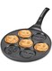 Pancake Pan Griddle with Mini Pancake and 7 Smiling Face Cups Design - Crepe Pancake Maker for Kids