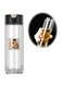 Azonee 11oz Tea Tumbler with Magnetic Infuser, 320ml Double Layer Insulated Glass Tea Bottle, Anti-Leakage Portable Travel Mug for Tea Lovers, Black