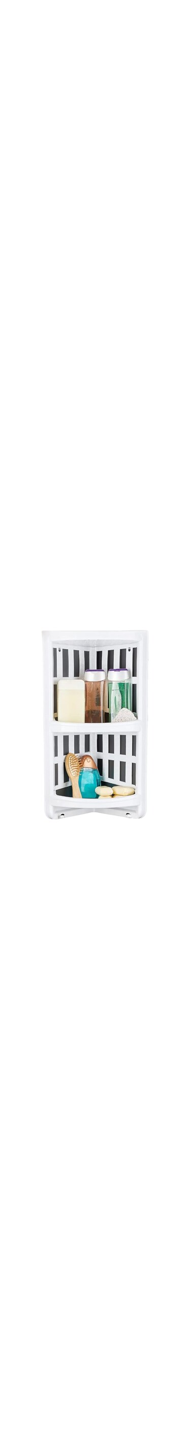 Organizers Bath Rack Organizer 3 Tier Corner Bath Rack, White, Or-8120, Organizers-Or-8120