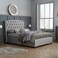 Luna Lounge Tufted Upholstered King Size Bed (180 X 190 CM) Grey Color
