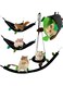 JCE Hamster Hammock,Small Animal Hanging Hideout Tunnel Sleeping Set Plush Swing Warm Bed House Cage Nest Accessories for Sugar Glider,Squirrel,Black(5 Pcs)