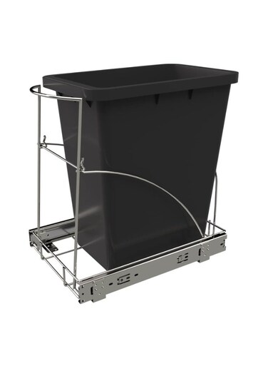 Out Trash Can Under Cabinet,Under sink Heavy Duty trash can&iuml;&frac14;&OElig;Roll-Out Sliding Adjustable Rack for Kitchen Trash Can,Chrome (Trash Can Not Included)