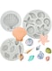 SYOSI Marine Theme Cake Fondant Silicone Mold Seashell Conch Starfish Coral Baking Molds for DIY Cake Decoration Chocolate Candy Polymer Clay Crafting Projects, 3 PCS