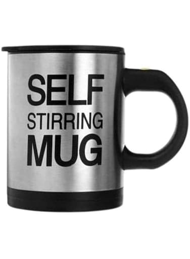 Stainless Steel Self Stirring Mug, Black