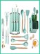 Houseware Premium 19-Piece Silicone Kitchen Utensil Set - Heat Resistant, Non-Stick Cooking Tools with Holder   Durable &amp; BPA-Free