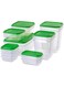 IKEA PRUTA BPA FREE FOOD CONTAINER, SET OF 17, MICROWAVE,FREEZER,DISHWASHER-SAFE ;from#bestshop201314
