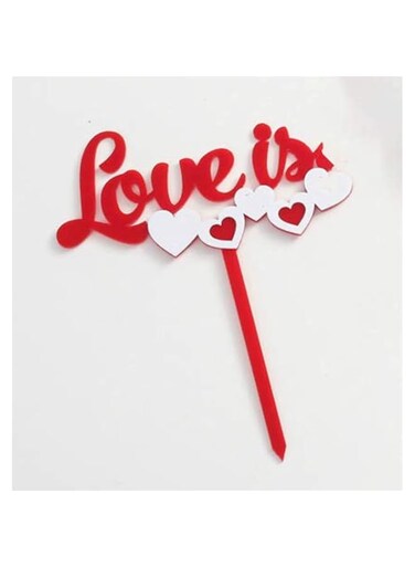 Lovers Cake Toppers (Love is... Model) Party Cake Decoration Topper for Birthday Wedding Baby Shower Party Cake Toppers