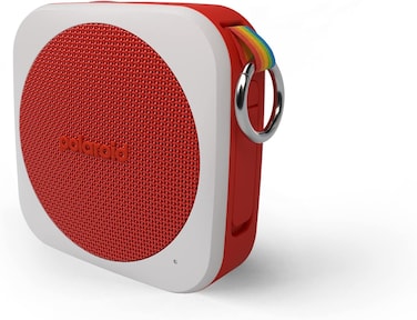Polaroid P1 Music Player (Red), Super Portable Wireless Bluetooth Speaker Rechargeable With IPX5 Waterproof And Dual Stereo Pairing