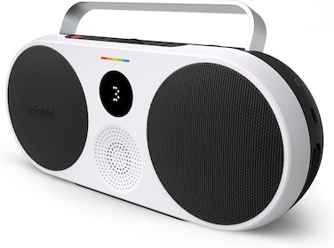 Polaroid P3 Music Player (Black), Retro-Futuristic Boombox Wireless Bluetooth Speaker Rechargeable With Dual Stereo Pairing