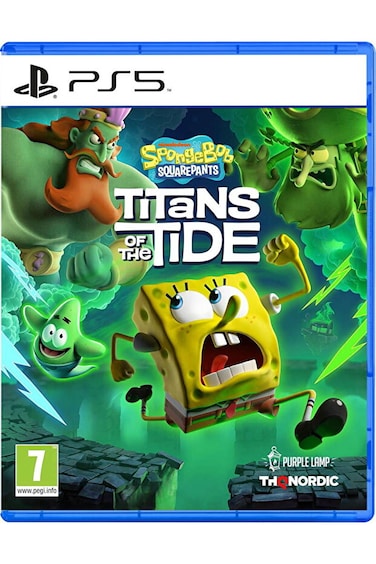 سبونج بوب سكوير بانتس: جبابرة المد والجزر من إنتاج THQ Nordic، تصنيف PEGI، لجهاز بلاي ستيشن 5